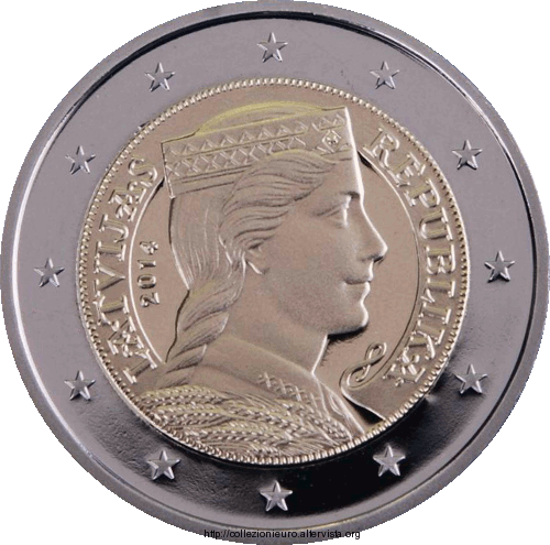 Lettonia 2 euro 2014 proof