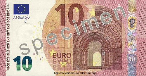 Nuova banconota da 10 euro 2014