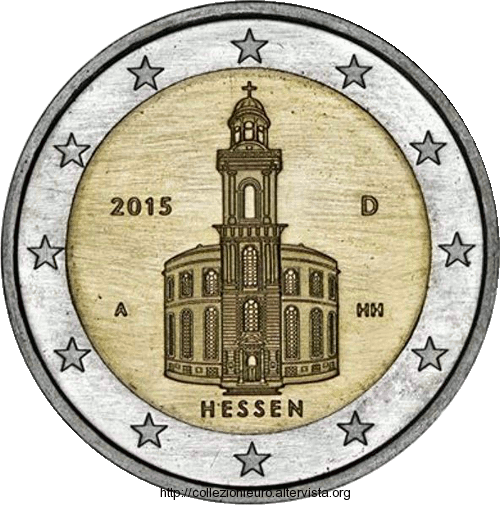 Germania 2 euro Chiesa di St. Paul Hessen 2015