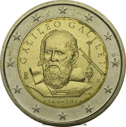 Italia 2 euro galileo galilei 2014