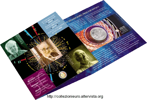 Belgio: 5 Euro commemorativo dedicato ai “50 anni dalla scoperta del Bosone di Higgs” 2014.