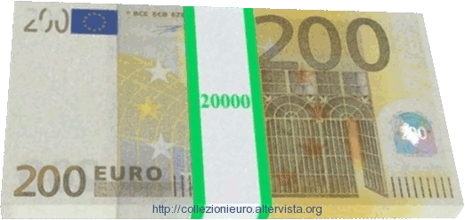 Banconote da 200 euro mazzetta