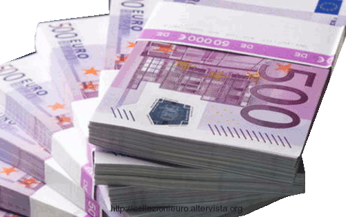 Banconote da 500 euro mazzette