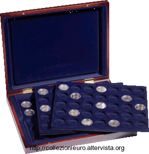 perfeclan Portamonete Scatola Portamonete in Legno per Monete Commemorative da Collezione con Capsule da 10 Pezzi 