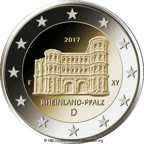 Germania 2 euro Rheinland-Pfalz Porta Nigra 2017