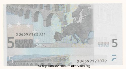Germania 5 euro taglio metà A