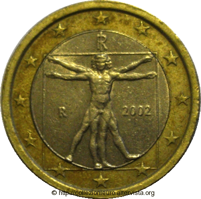 Italia 1 euro 2002 senza firma