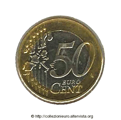 Portogallo 50 cent coniato su 1 euro