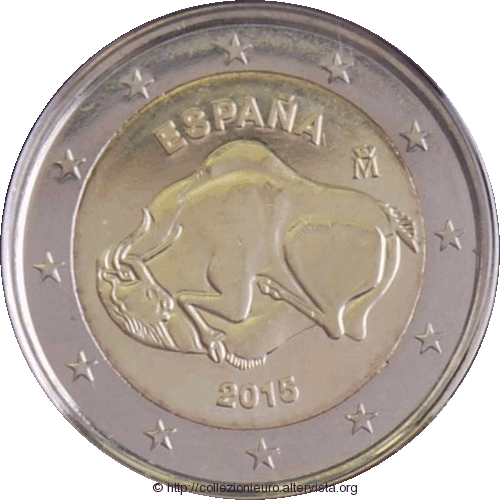 Spagna 2 euro commemorativo grotte altamira 2015z
