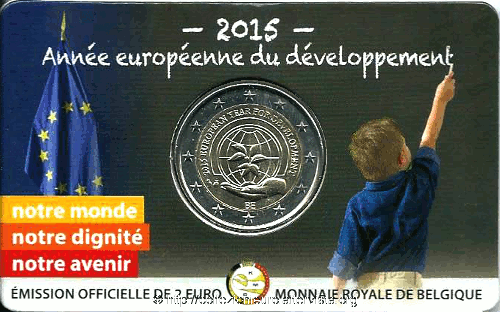 Belgio-2-euro-anno-dello-sviluppo-2015-coincard francese B