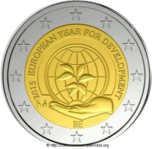 Belgio 2 euro anno dello sviluppo 2015a