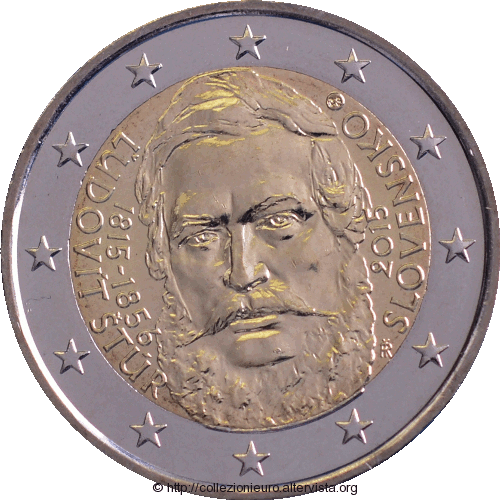 Slovacchia-2-euro-busta-filatelico-numismaticaĽudovít-Štúr-2015b