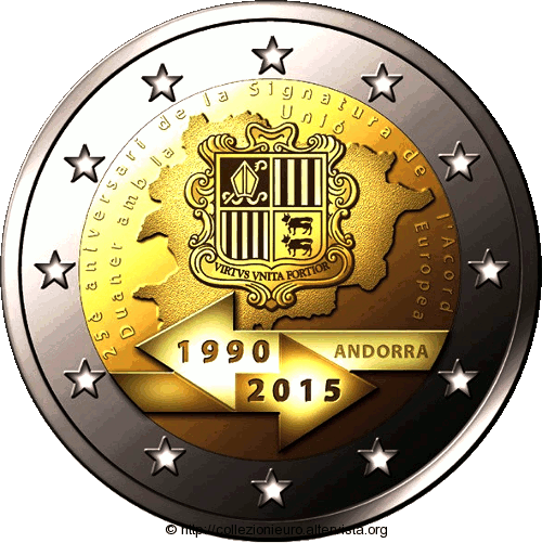 Andorra 2 euro Accordo Doganale Unione europea 2015