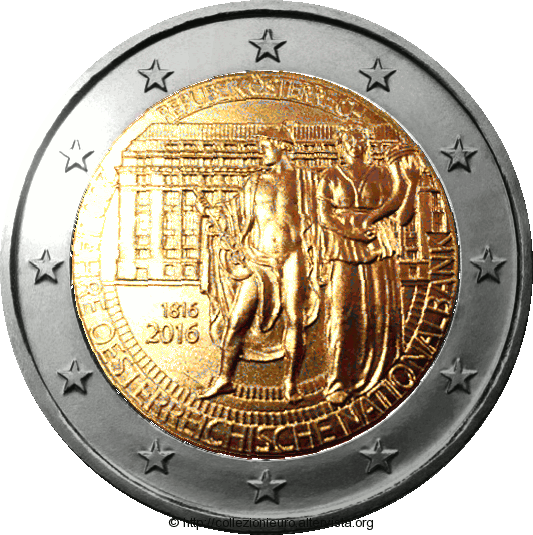 Austria-2-euro-commemorativo-200-anni-banca-nazionale-2016-real