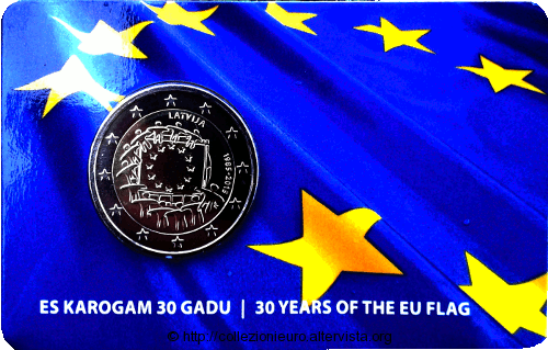 Lettonia-coincard 2-euro-bandiera-europea-2015a