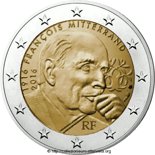 Francia bozzetto 2 euro François Mitterrand 2016 t