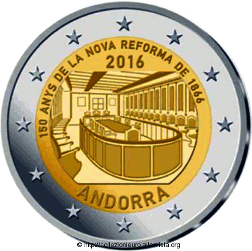 andorra-2-euro-commemorativo-150anniversario-della-nuova-riforma-del-1866-2016