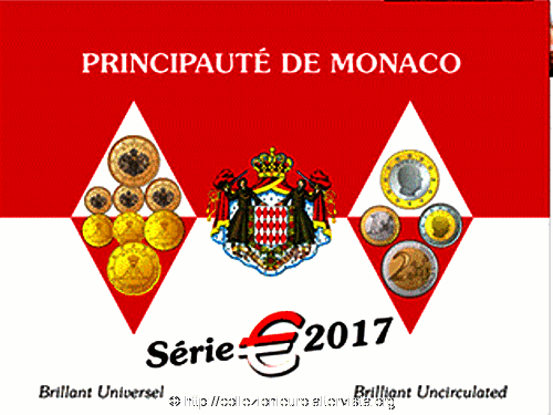 Monaco: Finalmente emessa la serie divisionale delle monete in euro BU 2017.