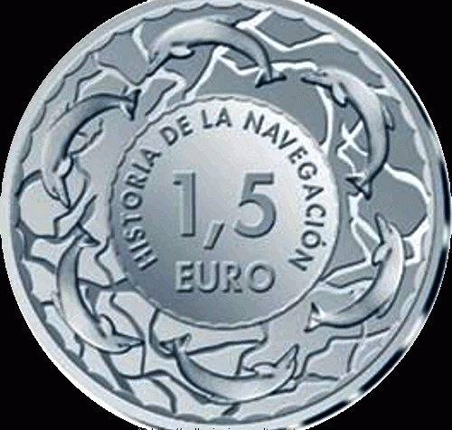 Spagna: 20 x 1,5 euro commemorative dedicate alla “Storia della navigazione” 2018.