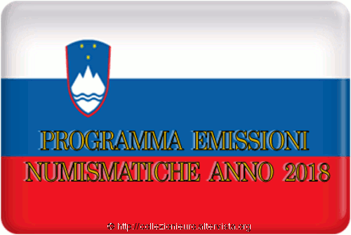 Slovenia: programma numismatico per l’anno 2018.
